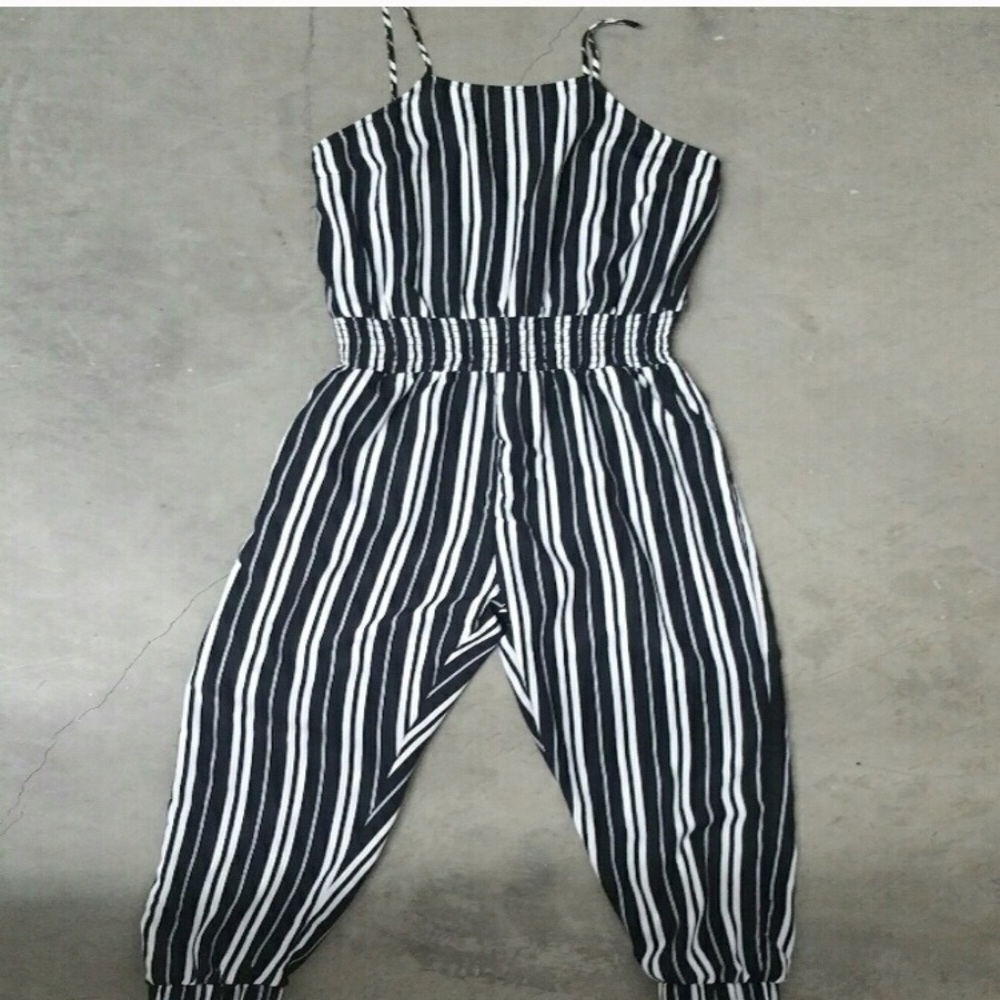 stripe jumpsuit